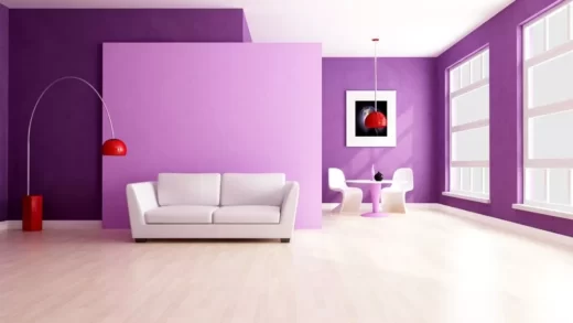 cat tembok warna ungu yang bagus